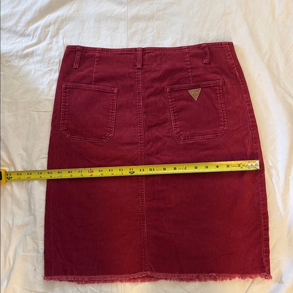 Guess Corderoy Stretch Red Denim Mini Skirt. Size 30. Excellent condition! - Picture 3 of 8